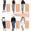 imageHybrid ampamp Company Womens Long Denim Skirt  Stretch Jean Skirt for Office and Casual WearIndigo