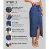 imageHybrid ampamp Company Womens Long Denim Skirt  Stretch Jean Skirt for Office and Casual WearMedium Blue