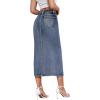 imageHybrid ampamp Company Womens Long Denim Skirt  Stretch Jean Skirt for Office and Casual WearPotassium Wash