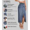 imageHybrid ampamp Company Womens Long Denim Skirt  Stretch Jean Skirt for Office and Casual WearPotassium Wash