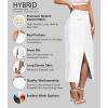 imageHybrid ampamp Company Womens Long Denim Skirt  Stretch Jean Skirt for Office and Casual WearWhite