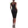 imageHybrid ampamp Company Womens Sexy Stretch Skinny Bodycon Attractive Strap DressDrbd163black