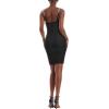 imageHybrid ampamp Company Womens Sexy Stretch Skinny Bodycon Attractive Strap DressDrbd289black