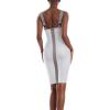 imageHybrid ampamp Company Womens Sexy Stretch Skinny Bodycon Attractive Strap DressDrbdh434whitesilve