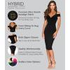 imageHybrid ampamp Company Womens Sexy V Neck Stretchy Bodycon Party Bandage DressBlack