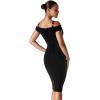 imageHybrid ampamp Company Womens Sexy V Neck Stretchy Bodycon Party Bandage DressBlack