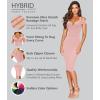 imageHybrid ampamp Company Womens Sexy V Neck Stretchy Bodycon Party Bandage DressBlush