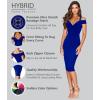 imageHybrid ampamp Company Womens Sexy V Neck Stretchy Bodycon Party Bandage DressRoyal