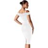 imageHybrid ampamp Company Womens Sexy V Neck Stretchy Bodycon Party Bandage DressWhite