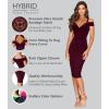 imageHybrid ampamp Company Womens Sexy V Neck Stretchy Bodycon Party Bandage DressWine