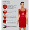 imageHybrid ampamp Company Womens Sleeveless Metal Bandage Dress Celebrity Party Bodycon DressDrbd095red