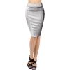 imageHybrid ampamp Company Womens TechnoScuba Stretchy Office Pencil Skirt Made in USASilver
