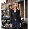 imageOlivia Miller Womens Fashion Faux Leather Biker Jacket Rivet Lapel Shaping Moto OuterwearJk44169black