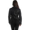 imageOlivia Miller Womens Fashion Faux Leather Biker Jacket Rivet Lapel Shaping Moto OuterwearJk44169black