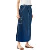 imageHybrid ampamp Company Womens Long Denim Skirt  Stretch Jean Skirt for Office and Casual WearSk152333darkwash