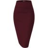 imageHybrid ampamp Company Womens TechnoScuba Stretchy Office Pencil Skirt Made in USA1139wine