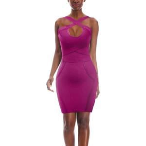 imageHybrid ampamp Company Womens Elegant Elastic Dress Chic KneeLength Bandage Bodycon Party DressLw102magenta