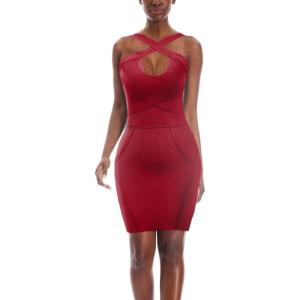 imageHybrid ampamp Company Womens Elegant Elastic Dress Chic KneeLength Bandage Bodycon Party DressLw102red