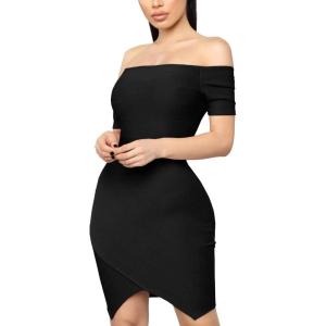 imageHybrid ampamp Company Womens Halter Neck Bodycon Dress Cross Strap Sexy Bandage Dress ClubwearDrbd60357black