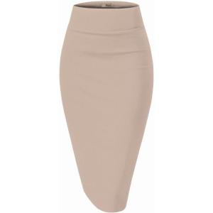 imageHybrid ampamp Company Womens TechnoScuba Stretchy Office Pencil Skirt Made in USA1139stone
