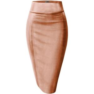 imageHybrid ampamp Company Womens TechnoScuba Stretchy Office Pencil Skirt Made in USACopper
