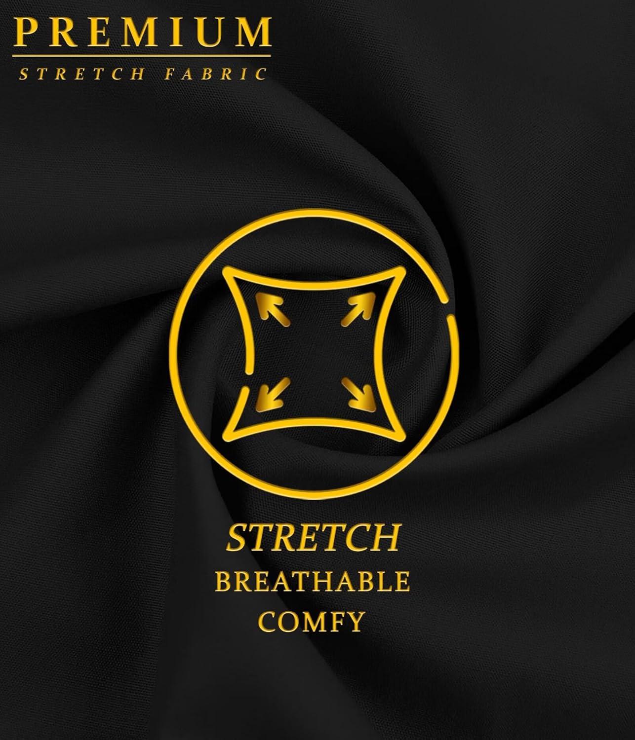 imageHybrid ampamp Company Womens High Waisted Straight Leg Suit Pants Business Work Casual Slacks TrousersBlack