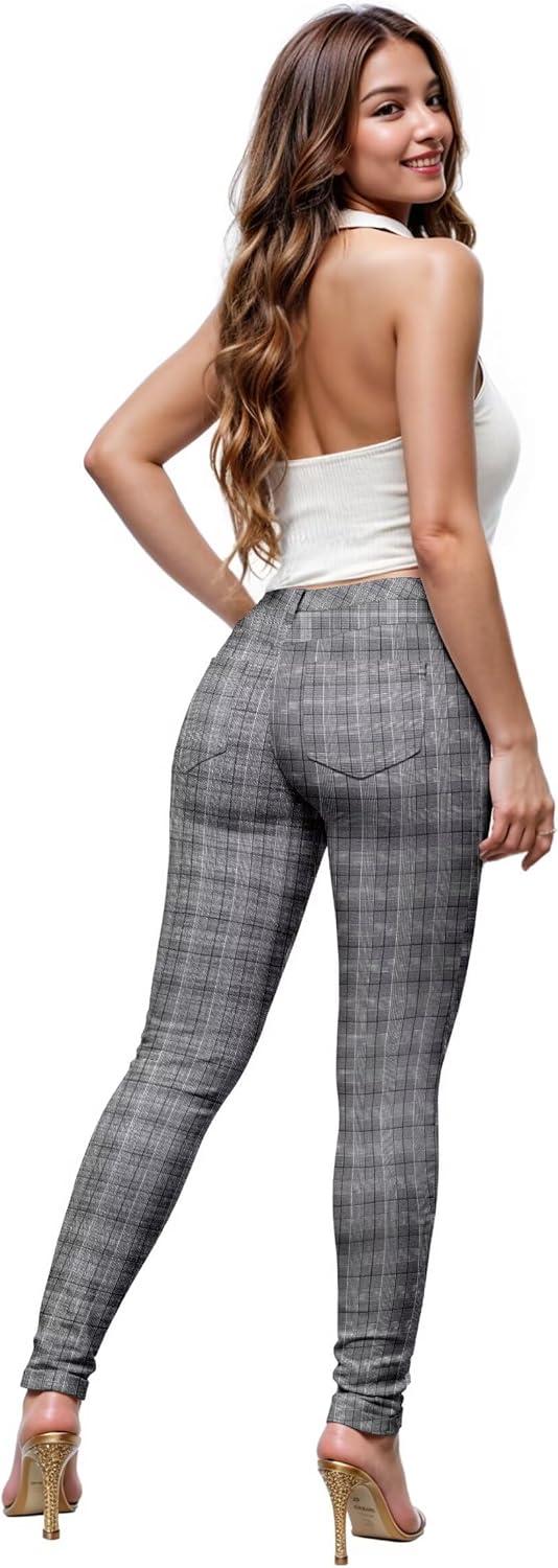 imageHybrid ampamp Company Womens Hyper Ultra Stretch Comfy Skinny Leg Work Casual PantsBlackwhite2042