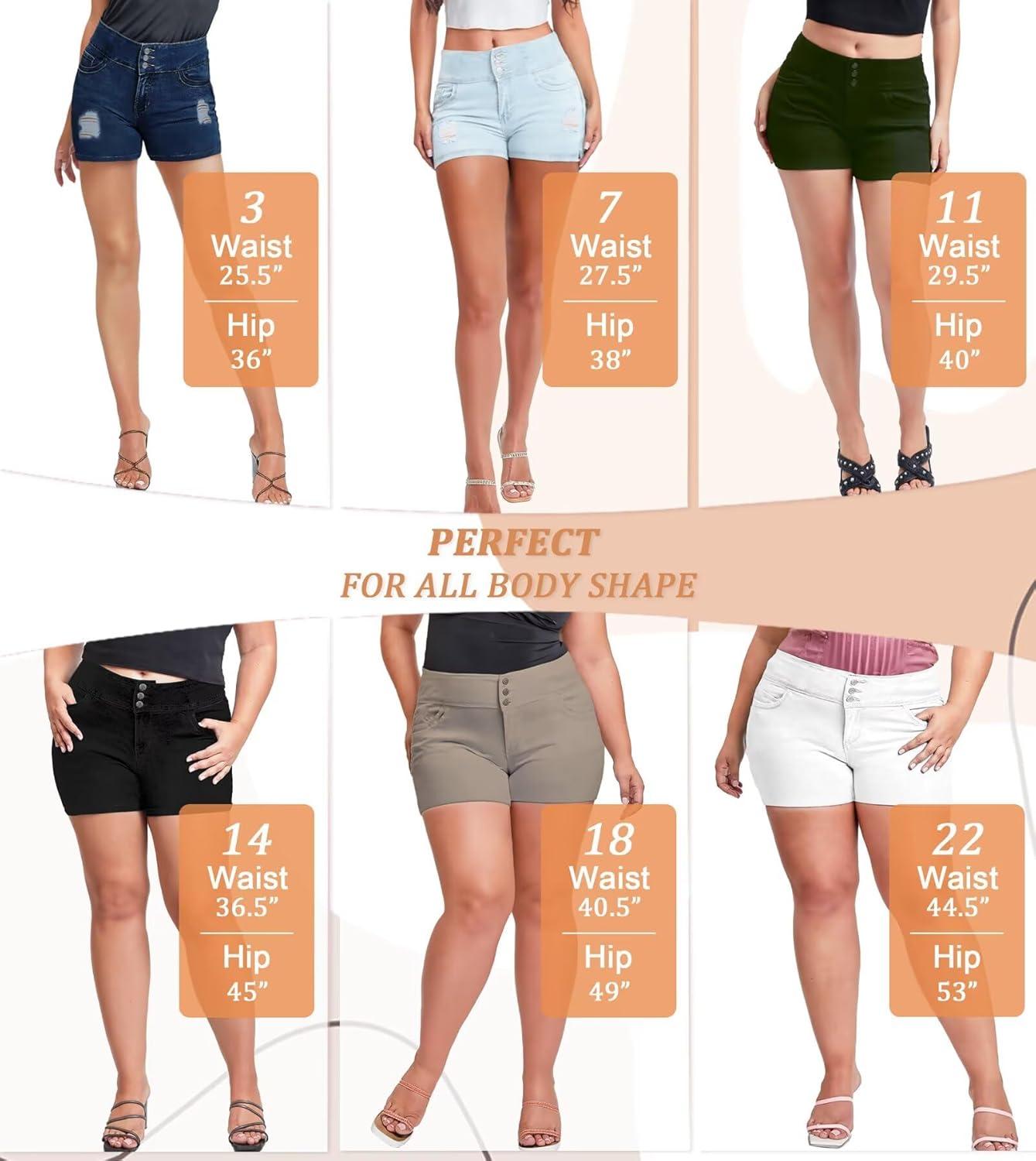 imageHybrid ampamp Company Womens Perfectly Shaping Hyper Stretch Bermuda Shorts CapriDestructedshortmedblu