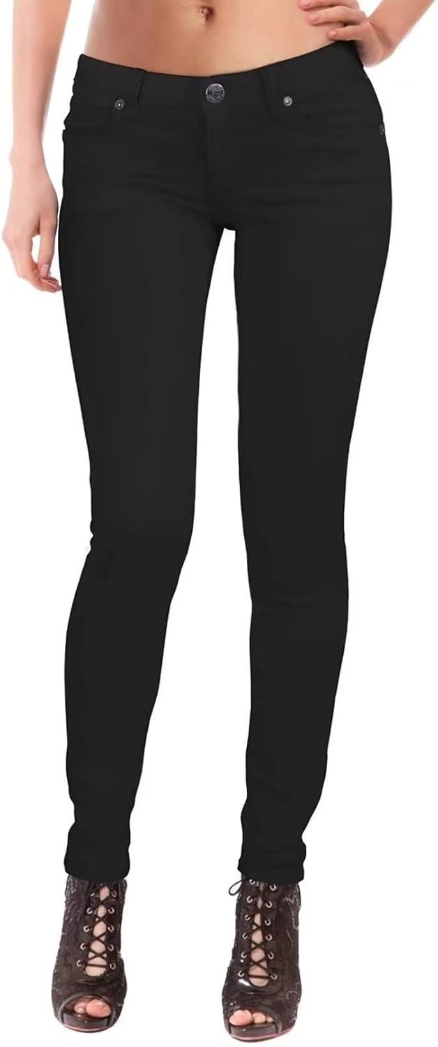 imageHybrid ampamp Company Womens Super Stretch Comfy Denim Skinny JeansBlack