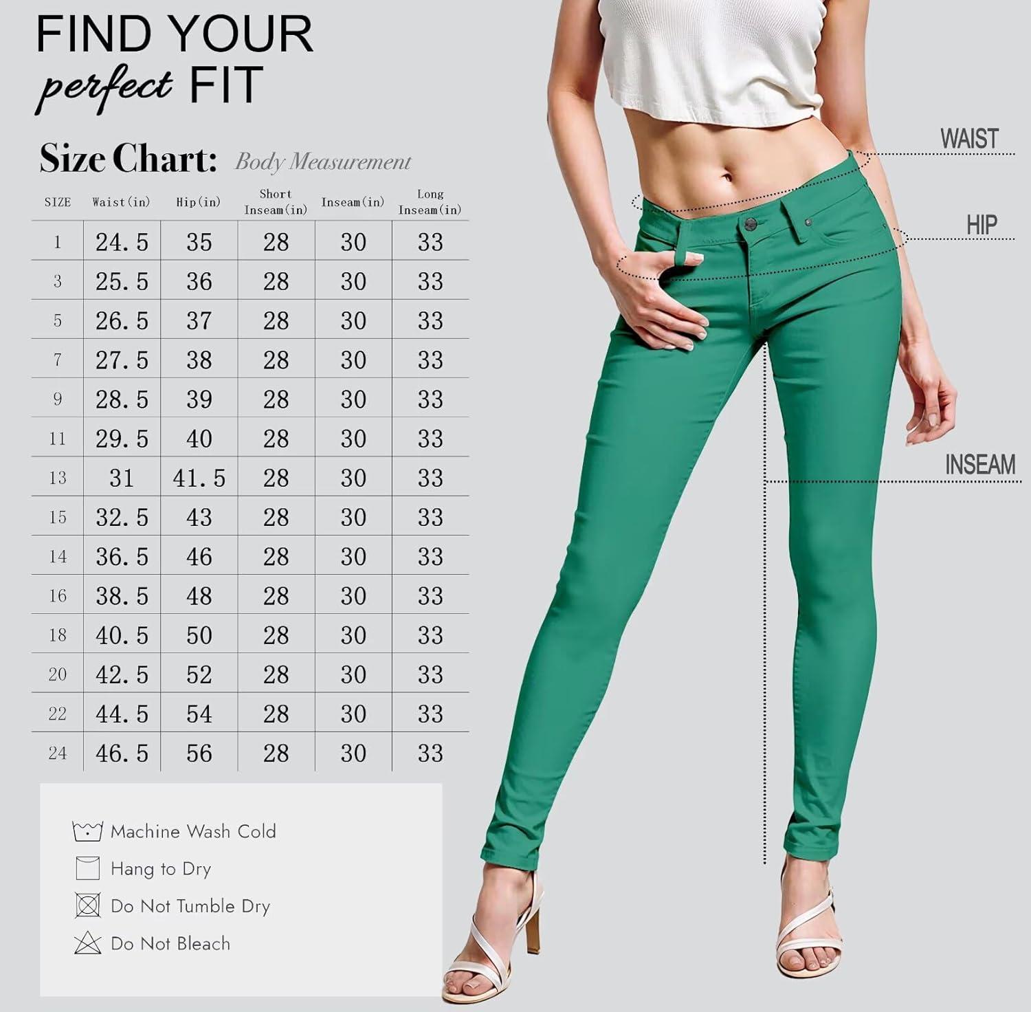 imageHybrid ampamp Company Womens Super Stretch Comfy Denim Skinny JeansGreen