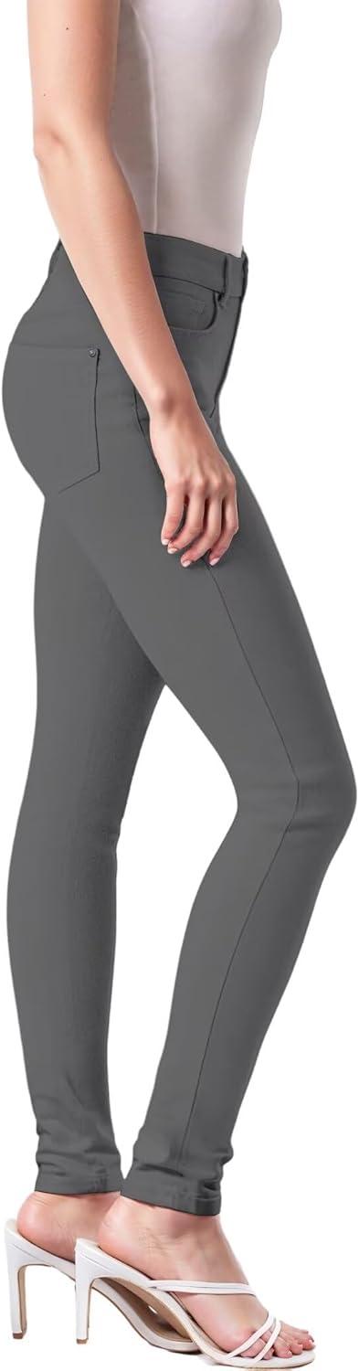 imageHybrid ampamp Company Womens Super Stretch Comfy Denim Skinny JeansGun Metal