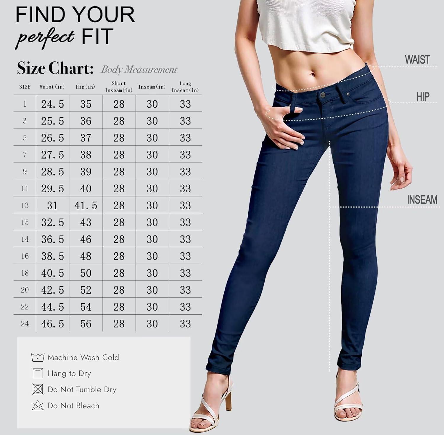 imageHybrid ampamp Company Womens Super Stretch Comfy Denim Skinny JeansIndigo