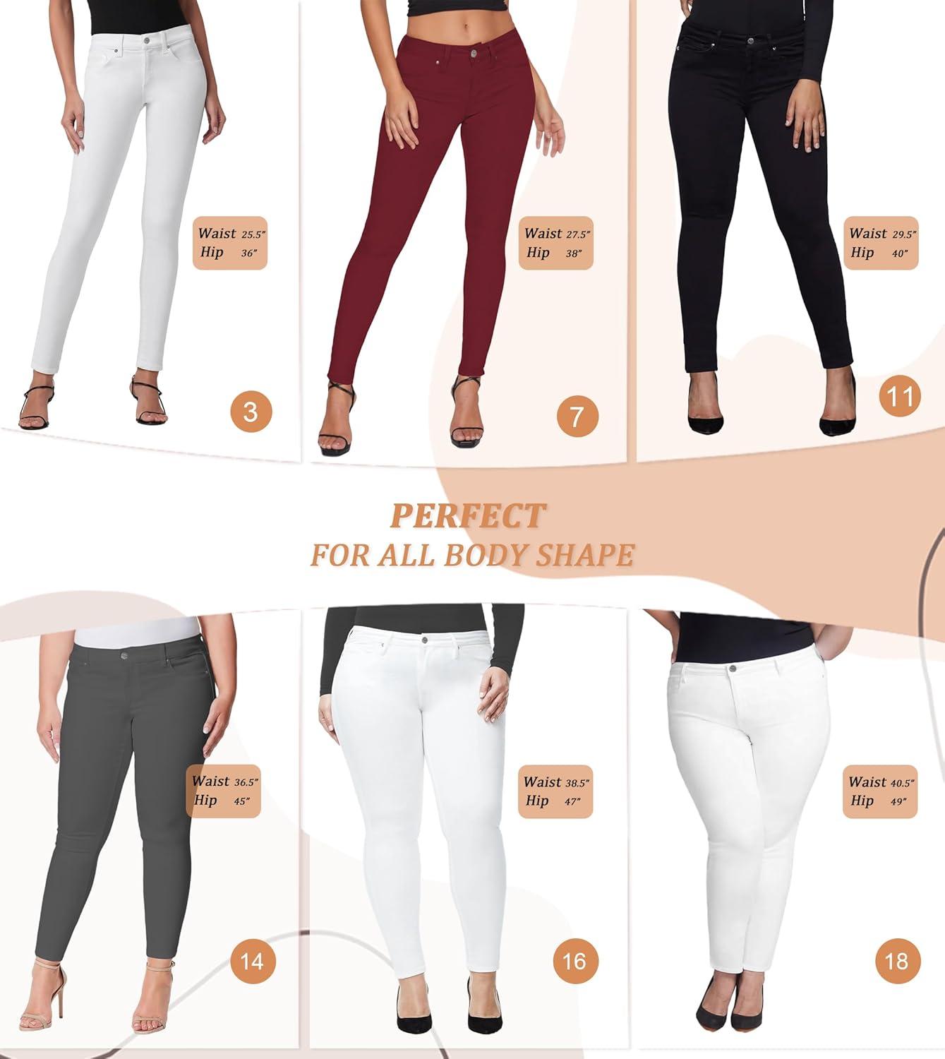 imageHybrid ampamp Company Womens Super Stretch Comfy Denim Skinny JeansIndigo