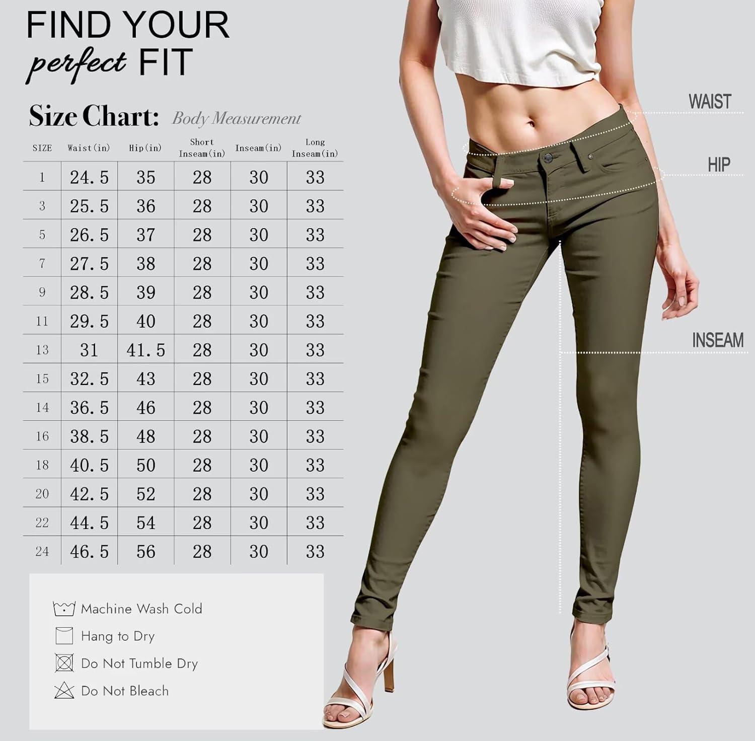 imageHybrid ampamp Company Womens Super Stretch Comfy Denim Skinny JeansOlive