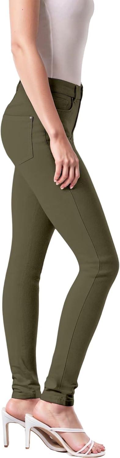 imageHybrid ampamp Company Womens Super Stretch Comfy Denim Skinny JeansOlive
