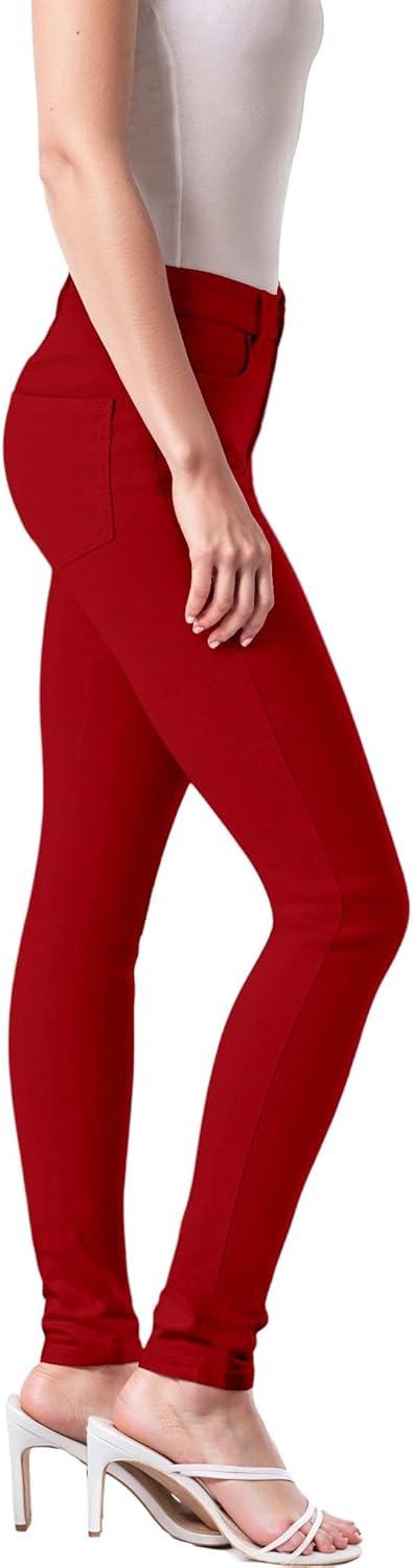 imageHybrid ampamp Company Womens Super Stretch Comfy Denim Skinny JeansRed