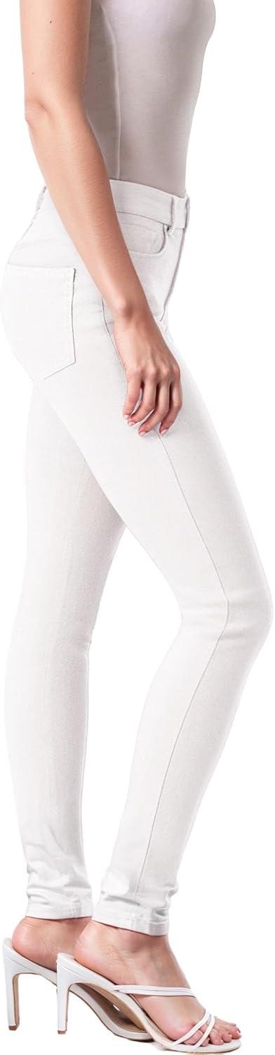 imageHybrid ampamp Company Womens Super Stretch Comfy Denim Skinny JeansWhite