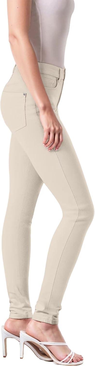 imageHybrid ampamp Company Womens Super Stretch Comfy Denim Skinny JeansWinter White