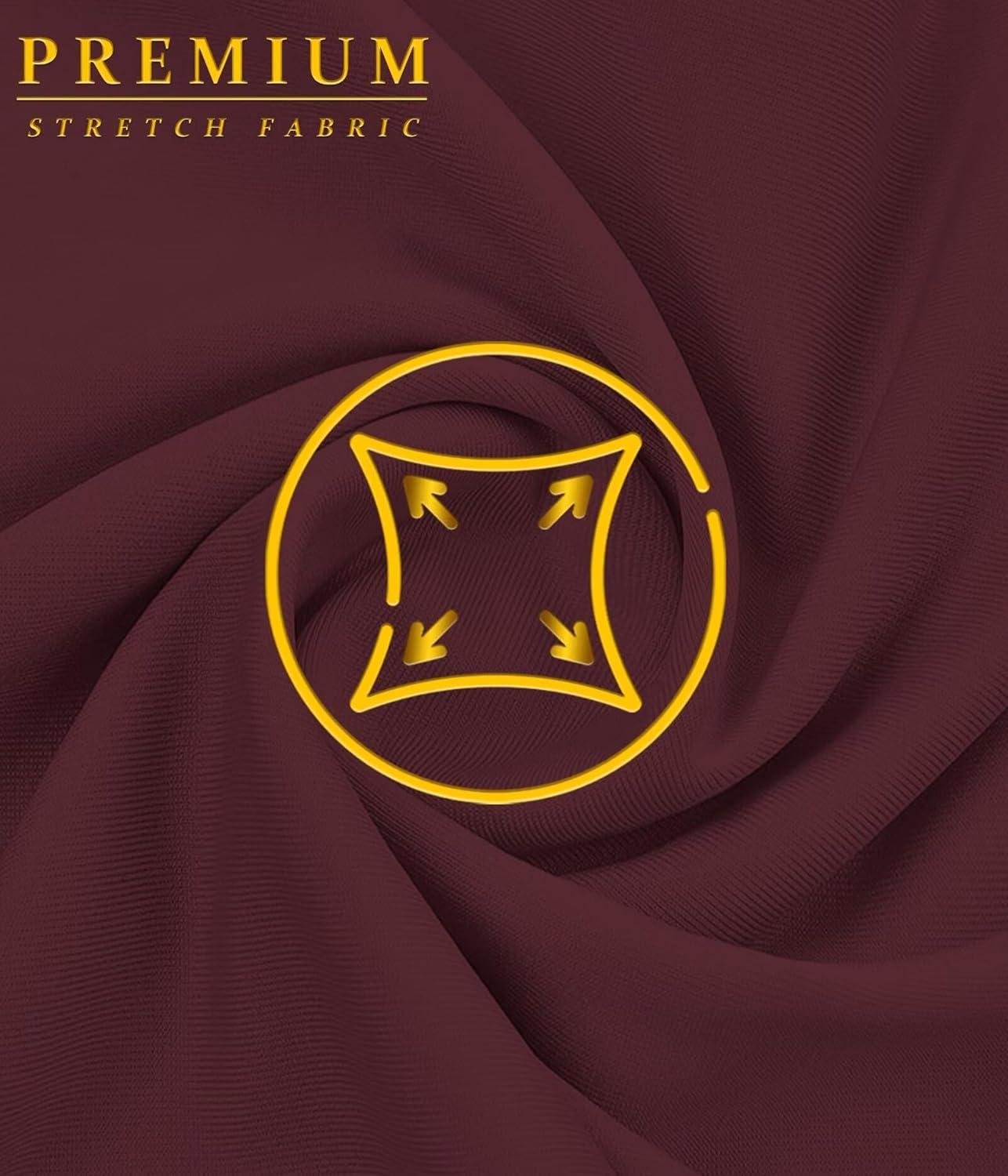 imageHybrid ampamp Company Womens Ultra Stretch Ponte Flare PantsHigh RiseFaux PocketsPull OnWrinkle ResistantCasual ampamp Office WearBurgundy