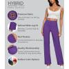 imageHybrid ampamp Company Womens High Waisted Straight Leg Suit Pants Business Work Casual Slacks TrousersPurple