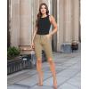 imageHybrid ampamp Company Womens Perfectly Shaping Hyper Stretch Bermuda Shorts CapriBermudakhaki
