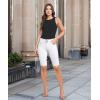 imageHybrid ampamp Company Womens Perfectly Shaping Hyper Stretch Bermuda Shorts CapriBermudawhite