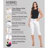 imageHybrid ampamp Company Womens Perfectly Shaping Hyper Stretch Bermuda Shorts CapriCapriwhite