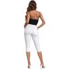 imageHybrid ampamp Company Womens Perfectly Shaping Hyper Stretch Bermuda Shorts CapriCapriwhite
