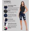imageHybrid ampamp Company Womens Perfectly Shaping Hyper Stretch Bermuda Shorts CapriDestructedbermudadwash