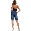 imageHybrid ampamp Company Womens Perfectly Shaping Hyper Stretch Bermuda Shorts CapriDestructedbermudamedblu