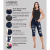imageHybrid ampamp Company Womens Perfectly Shaping Hyper Stretch Bermuda Shorts CapriDestructedcapridwash