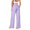 imageHybrid ampamp Company Womens Ultra Comfort Ponte Fabric Pull on Casual Wide Leg PantsLilac