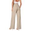 imageHybrid ampamp Company Womens Ultra Comfort Ponte Fabric Pull on Casual Wide Leg PantsStone