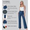 imageHybrid ampamp Company Womens Ultra Stretch Ponte Bootcut Dress Pants  Sleek Pintuck Pull On Faux Pockets Office ampamp CasualNavy